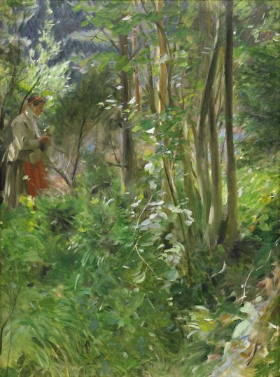 Sole nella foresta da Anders Leonard Zorn